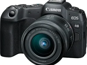 קיט מצלמה דיגיטלית ללא מראה הכוללת עדשה Canon EOS R8 RF 24-50mm