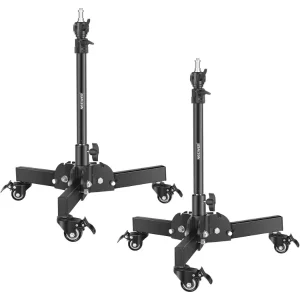 זוג מעמדי תאורה נמוכים NEEWER 2 Low Light Stands with Wheel