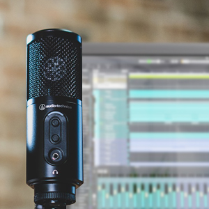 Audio Technica ATR2500x-USB Cardioid Condenser Microphone - Compatible with Windows, Mac, IOS