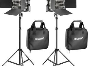 סט תאורה דו-צבעי מקצועי עם חצובות Neewer 660 Bi-Color Kit