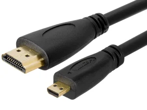 כבל HDMI - micro HDMI בתקן 1.4 מוזהב, 5 מטר