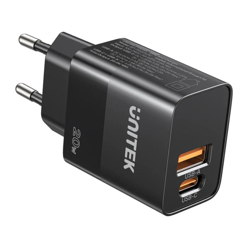 מטען קיר מהיר כפול Unitek 20W Wall Charger
