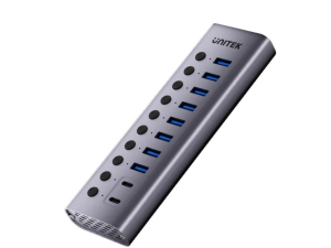 מפצל USB עם שמונה יציאות USB-A ושתי יציאות USB-C (Type C) UNITEK H1315B01