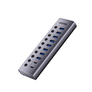 מפצל USB עם שמונה יציאות USB-A ושתי יציאות USB-C (Type C) UNITEK H1315B01