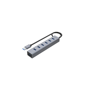 מפצל USB 3.0 עם שבע יציאות ומעטפת אלומיניום UNITEK Y-3090