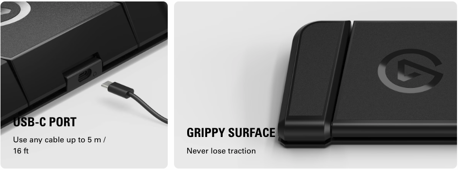 USB-C port Grippy surface Stream Deck Pedal