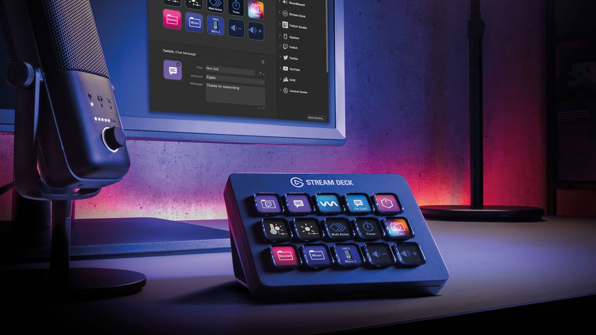 בקר שליטה Elgato Stream Deck MK.2 שחור עם 15 מקשי LCD