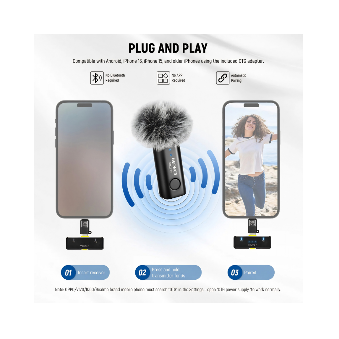 מיקרופון אלחוטי כפול NEEWER KM23 Dual Wireless Mic - שימושים ויישום