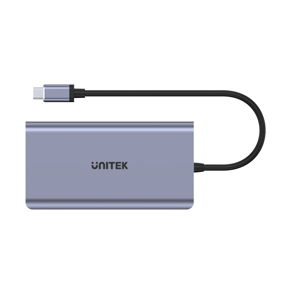 ⁦רכזת USB-C (Type C) ‏8 ב-1 לתצוגה, נתונים וטעינה UNITEK D1019B⁩ – תמונה ⁦7⁩
