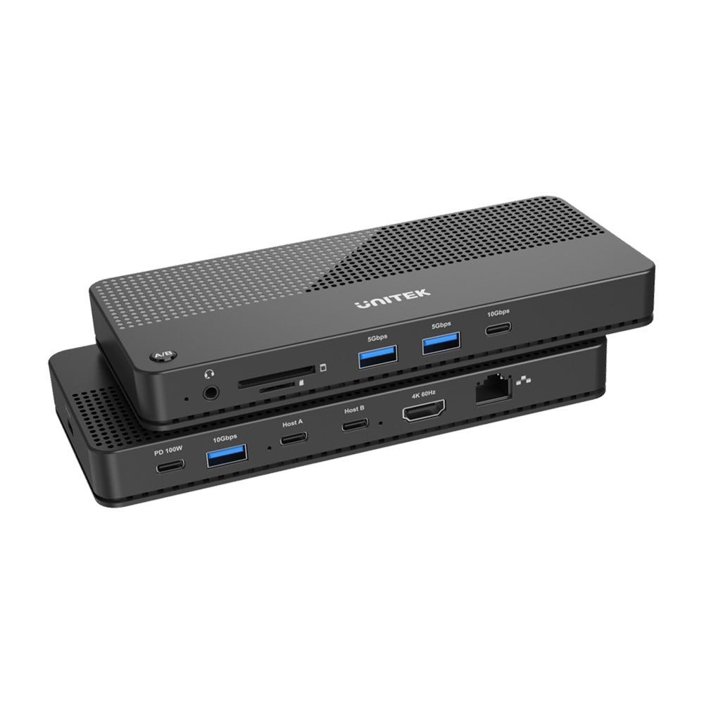 ⁦תחנת עגינה USB-C (Type C) עם KVM ותצוגת 4K UNITEK D1077A⁩ – תמונה ⁦7⁩