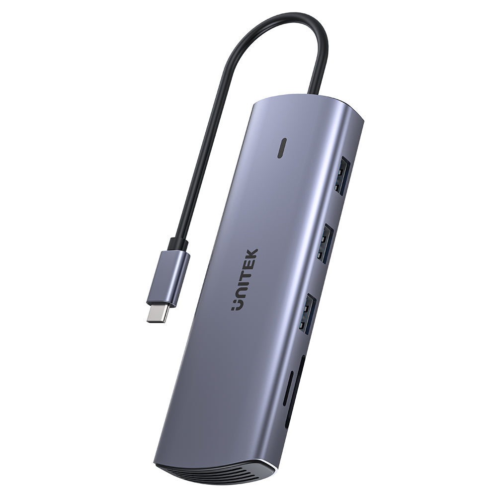 ⁦רכזת USB-C (Type C) ‏9 ב-1 לתצוגה, נתונים וטעינה UNITEK D1113A⁩ – תמונה ⁦6⁩