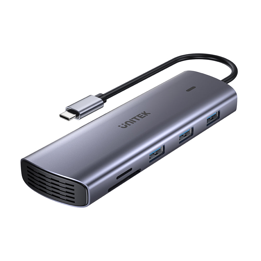 ⁦רכזת USB-C (Type C) ‏9 ב-1 לתצוגה, נתונים וטעינה UNITEK D1113A⁩ – תמונה ⁦7⁩