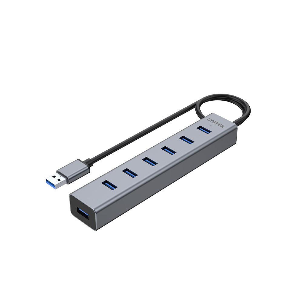 ⁦מפצל USB 3.0 עם שבע יציאות ומעטפת אלומיניום UNITEK Y-3090⁩ – תמונה ⁦7⁩
